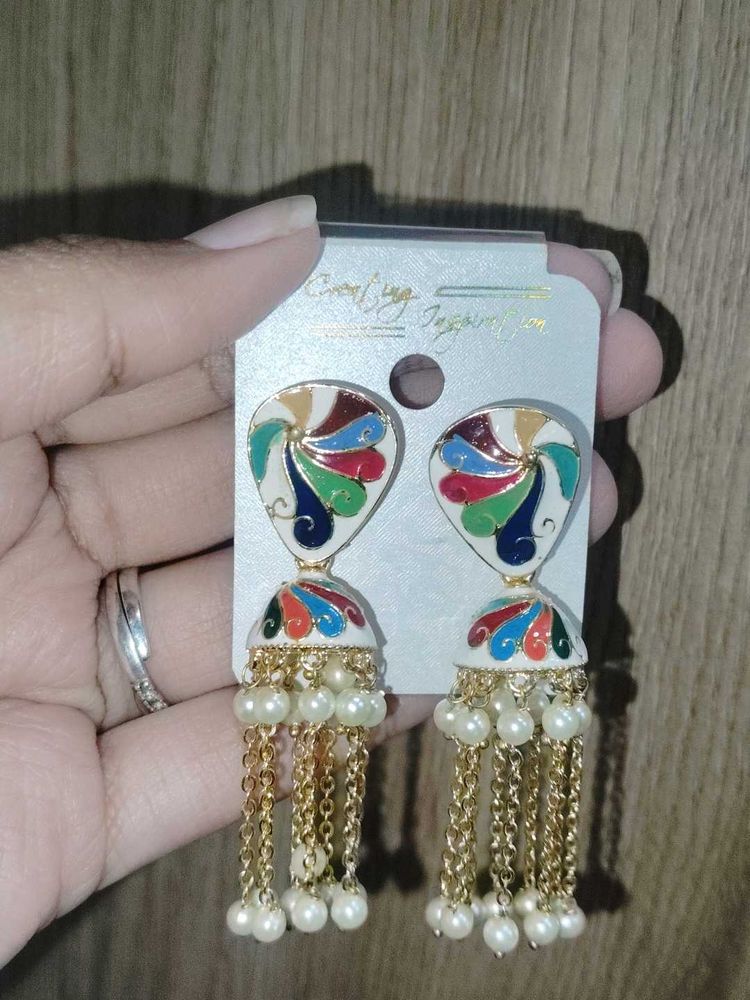 Colorful Jhumka Earrings