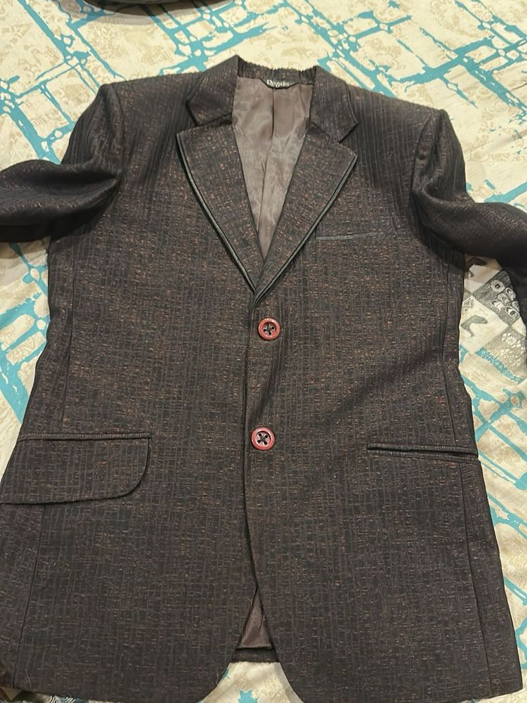 Brown Patterned Blazer