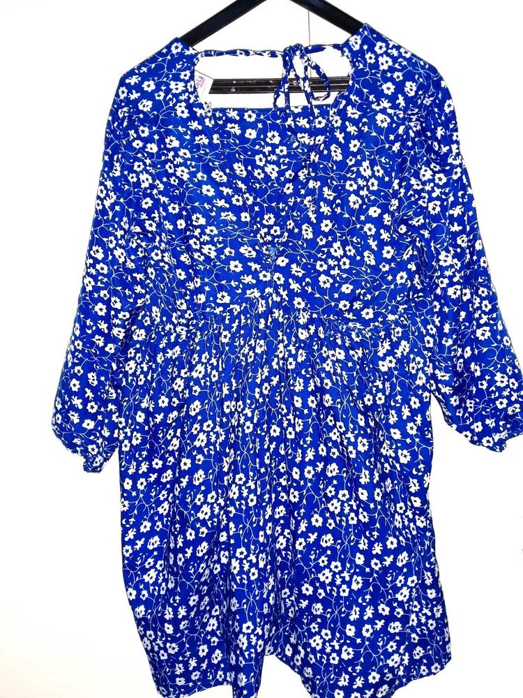 Floral Blue Dress