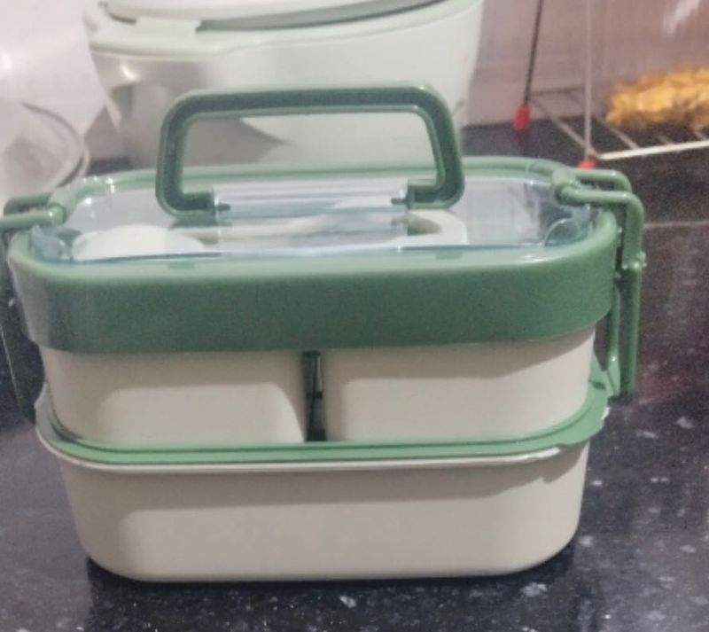 Leak-Proof Dual Compartment Lunch Box