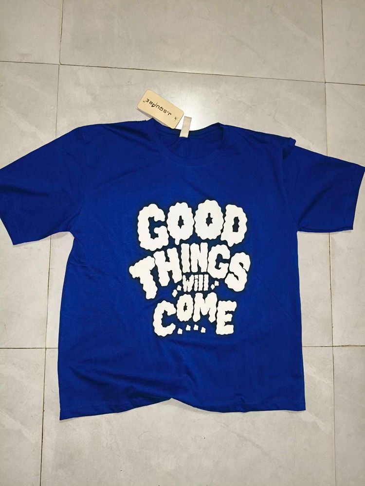 Blue Graphic Print Tee