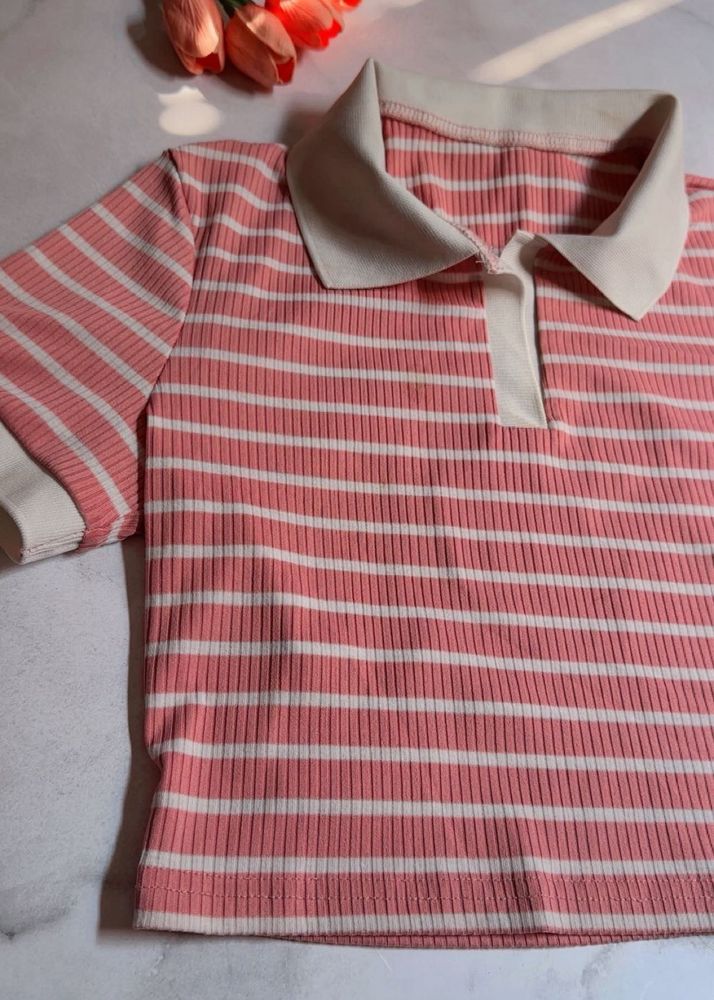 Striped Polo Top