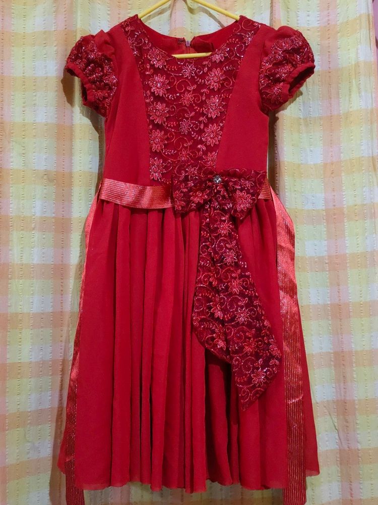 Tailor Stitched Red Dress