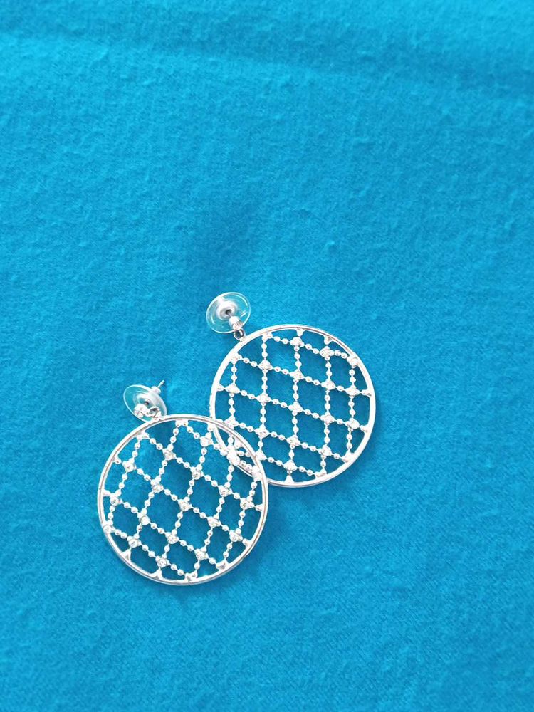 Silver Round Earrings