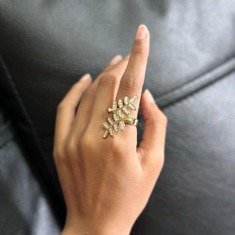 Pink Leaf Ring