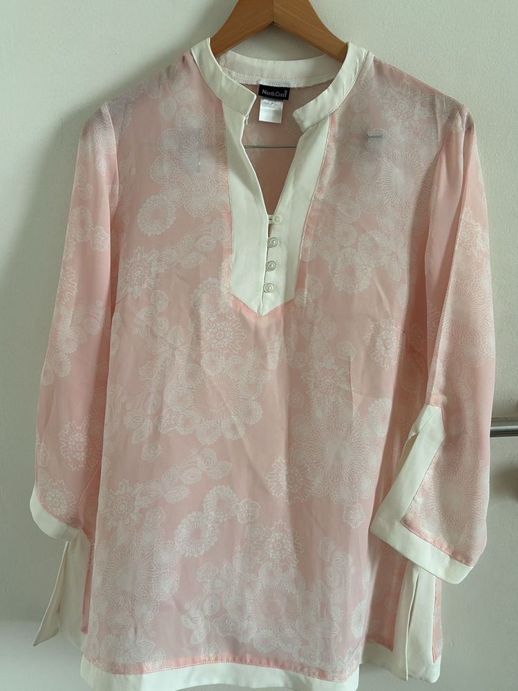 Floral Pink Tunic Top