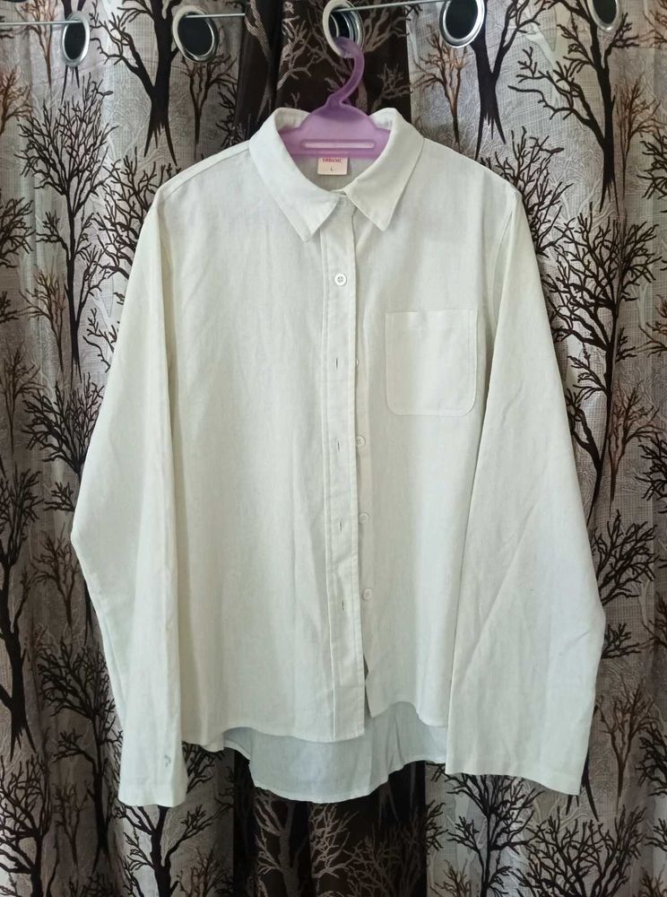 White Button-Down Top