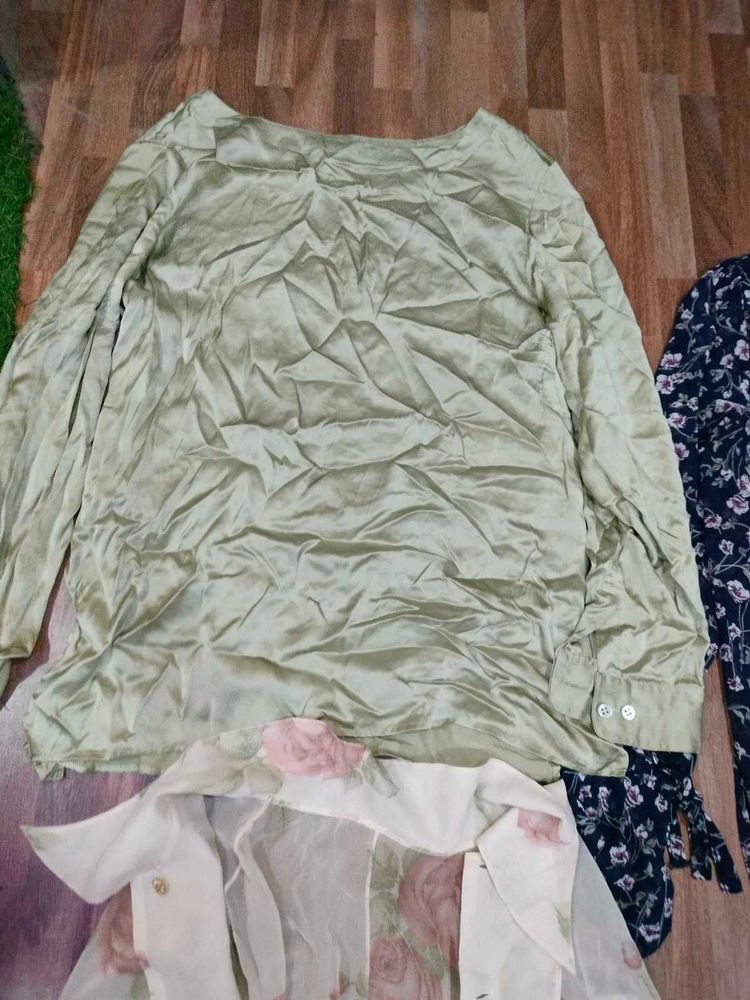 Elegant Green Long Sleeve Top