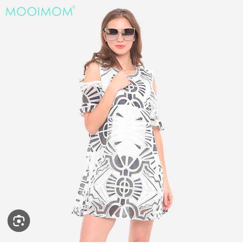 Cute White Print Dress