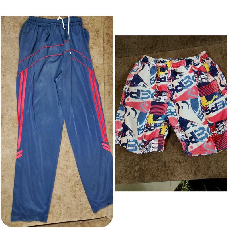 Blue Track Pants and t shirt