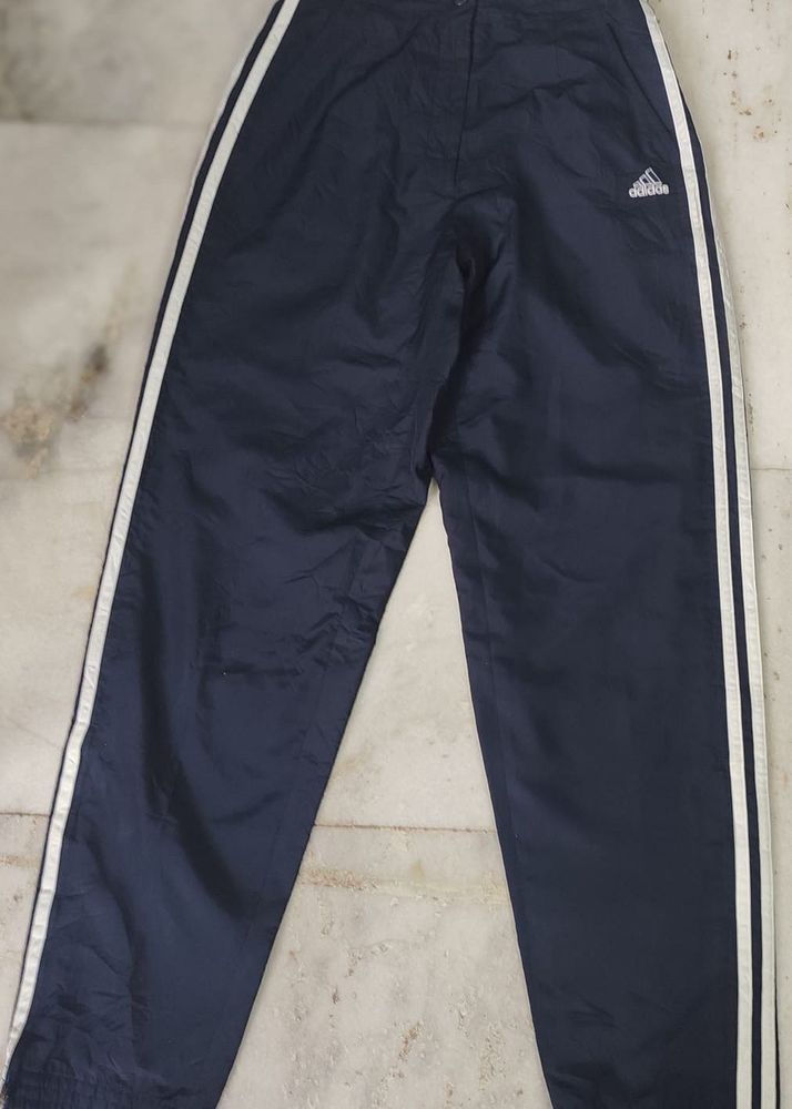 Blue Track Pants with Stripes