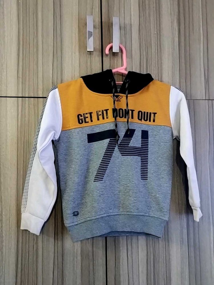 Boy's Graphic Print Hoodie