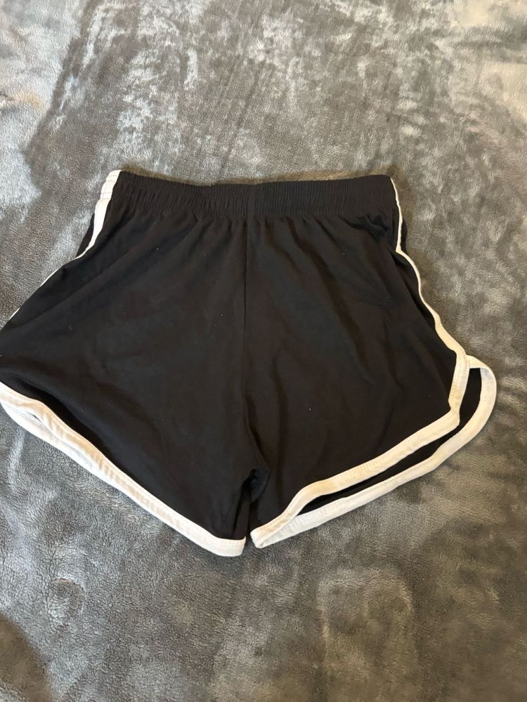 Black &amp; White Athletic Shorts