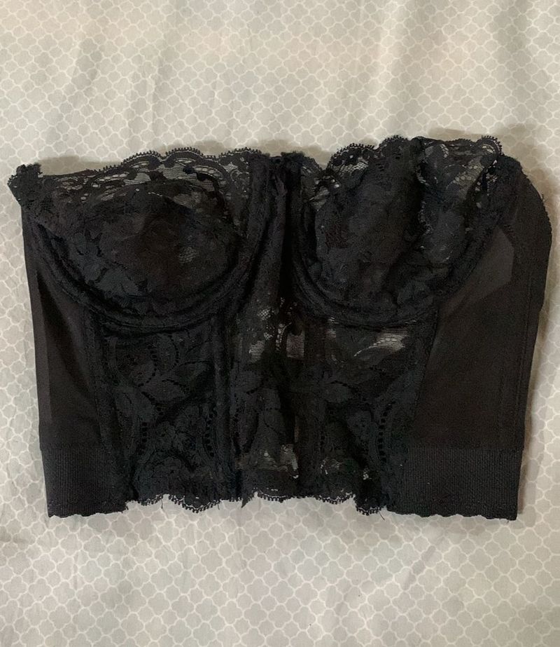 Vintage Black Lace Bustier
