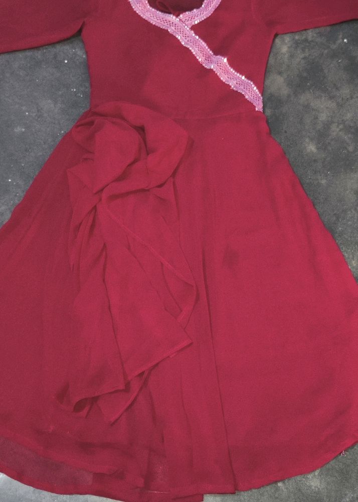 Anarkali Angrakha Pattern With Full Suit