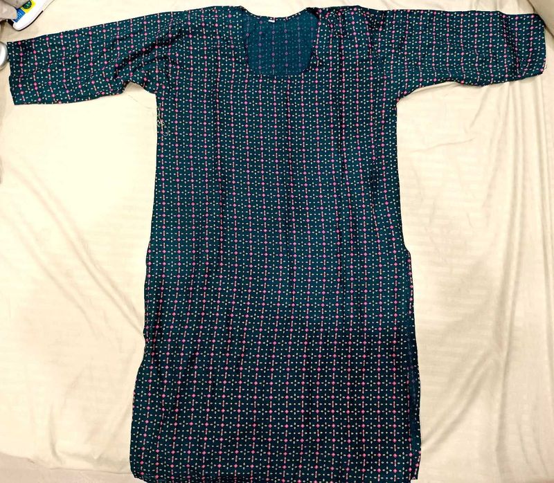 Green &amp; Pink Kurta Xl Size