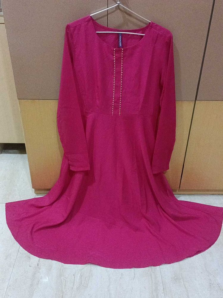 Elegant FabGalaxy Anarkali Pink Kurta