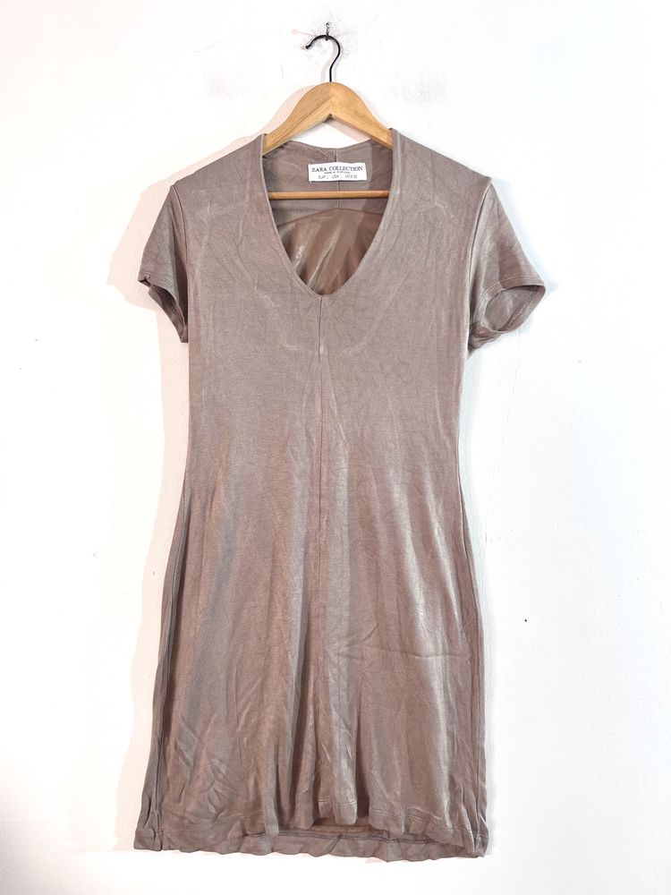 Zara Nude Bodycon Dress (Women)
