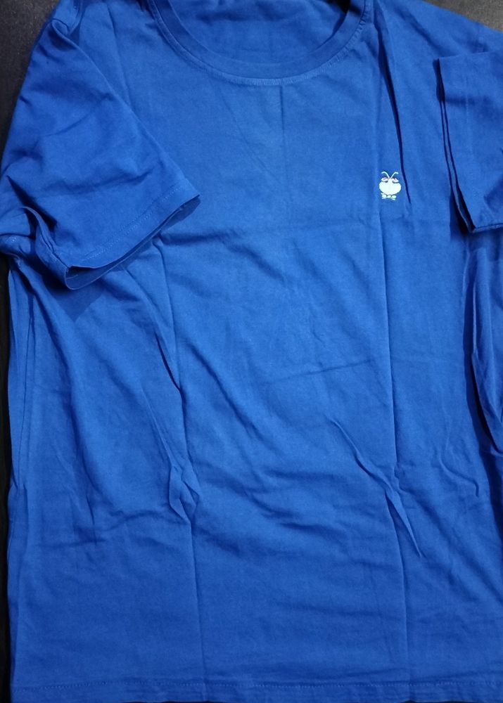 Blue Colour Round Neck Tshirt