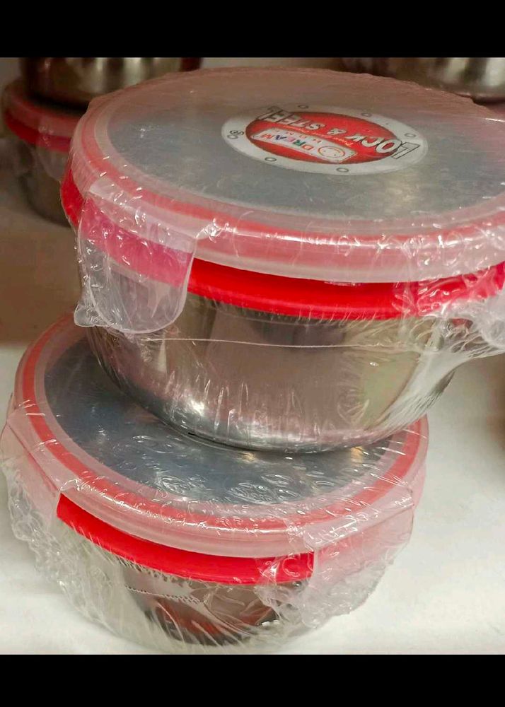 5 Pcs Of Tiffin Boxes