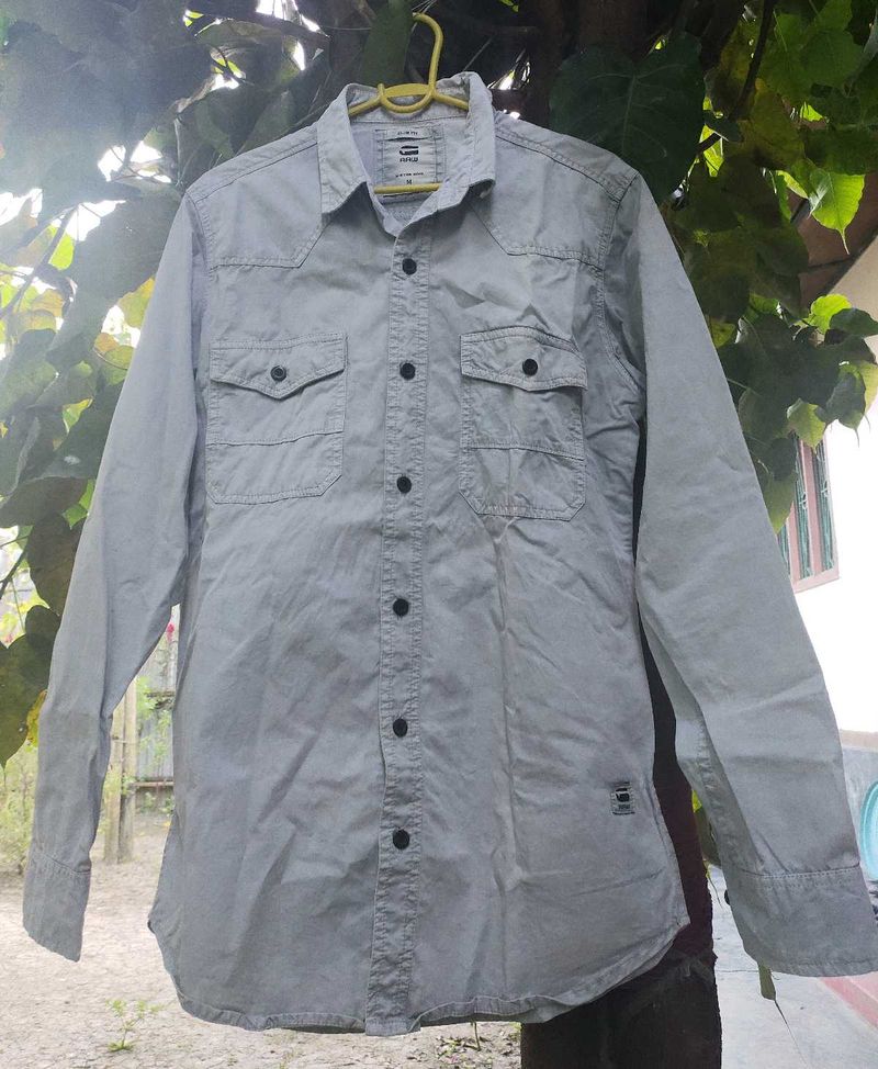 GStar Raw Double Pocket Cargo Light Grey Shirt
