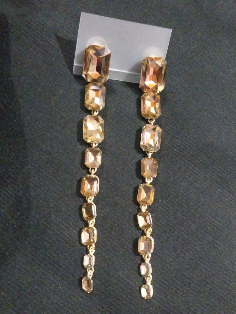 Dangling Gemstone Earrings