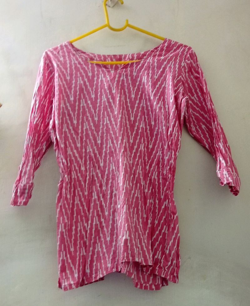 Pink Short Kurti