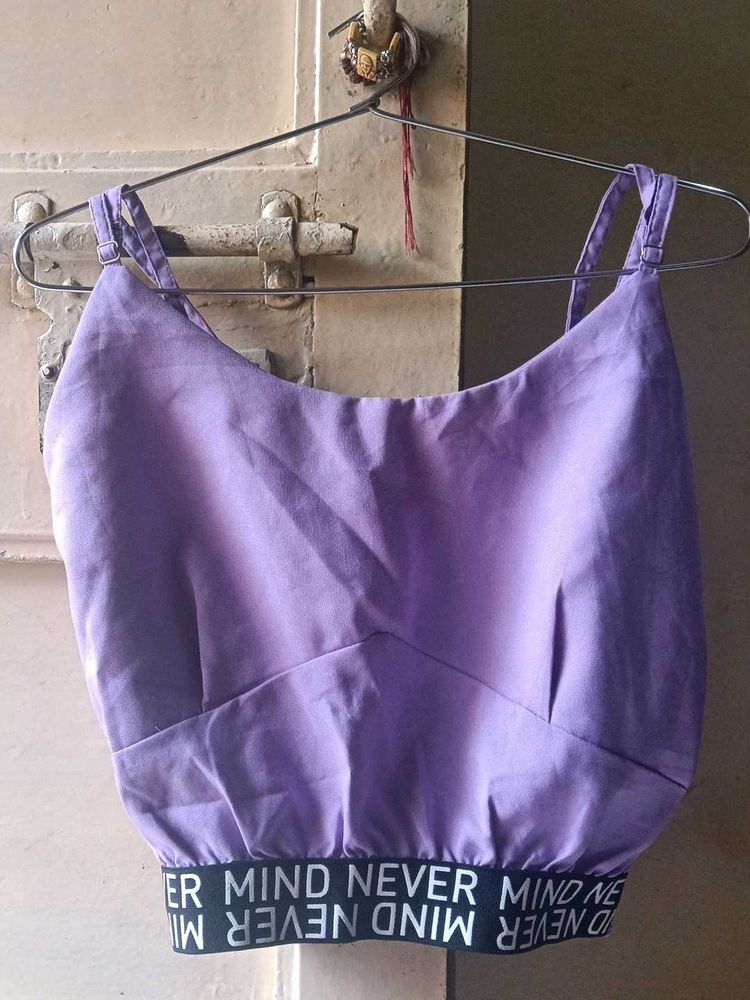 Cute Lavender Crop Top