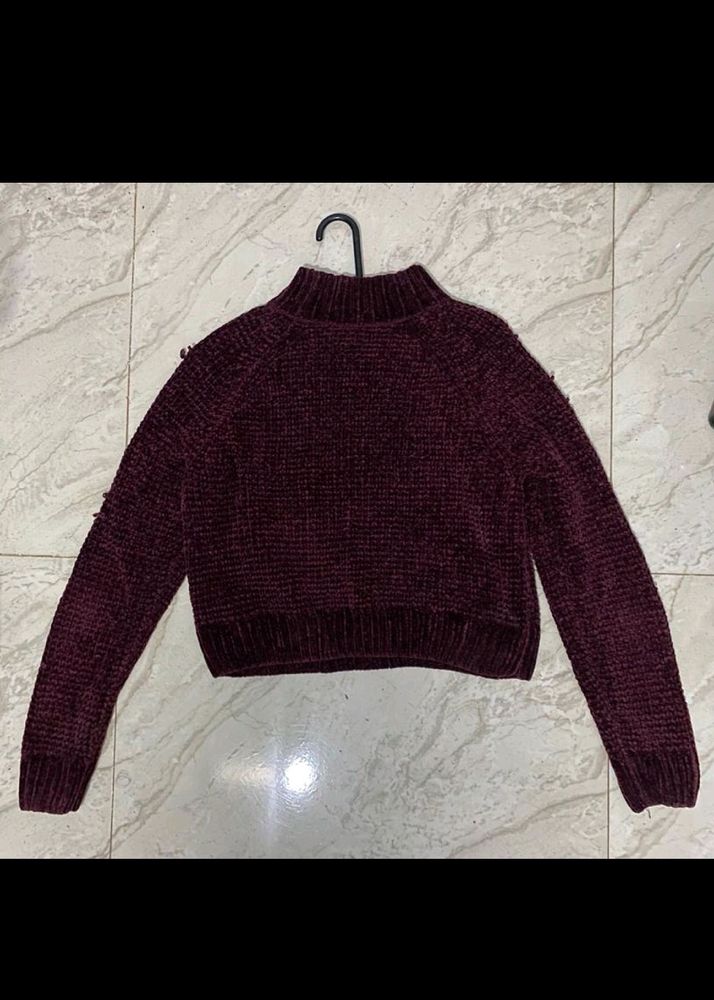 Velvet Knitted  Sweater