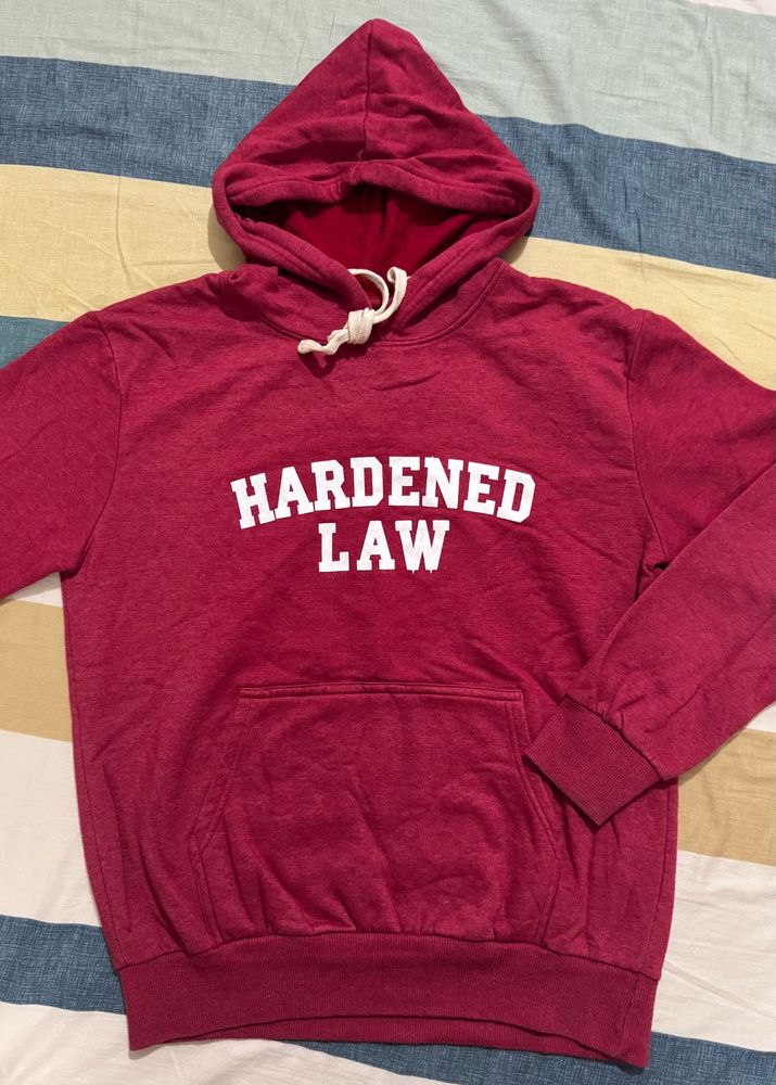 Red Graphic Print Hoodie