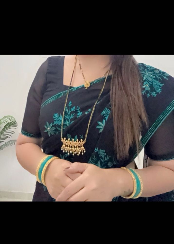 Black Embroidery Saree