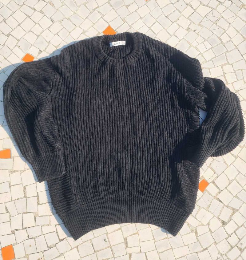 Black Knit Sweater - Men