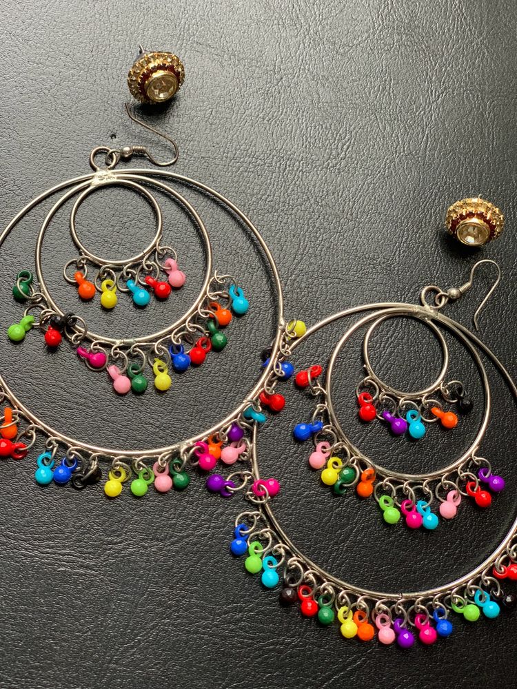 Multi Colour Earrings And Studs