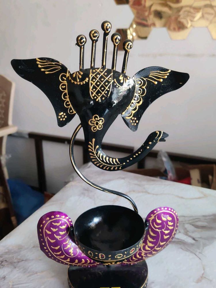 Beautiful Ganesh Idol In Metal Body