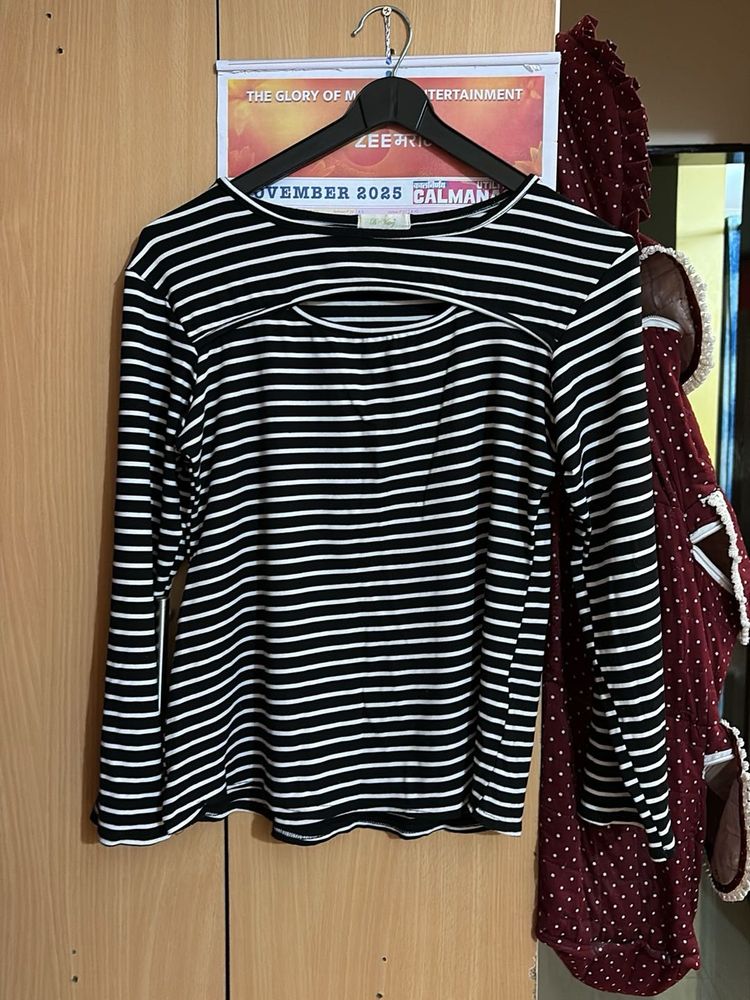 Striped Long Sleeve Top