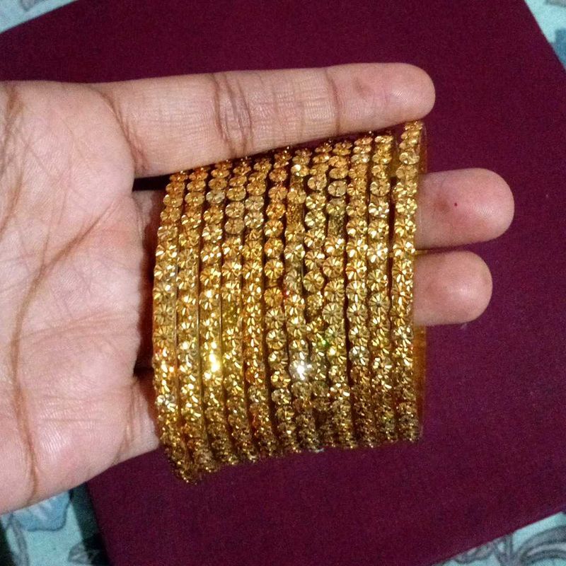 Gold Tone Bangle Set 12