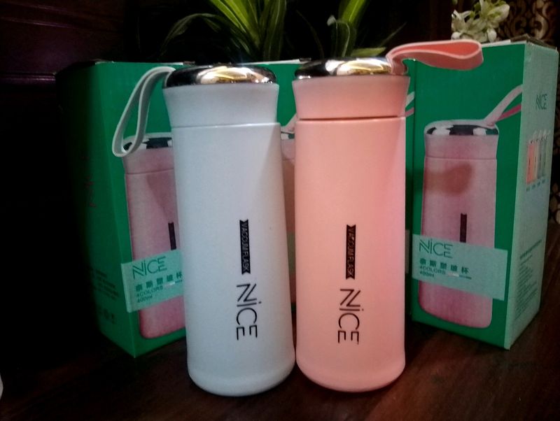 Glass Bottle With Silicone Cover 400ml