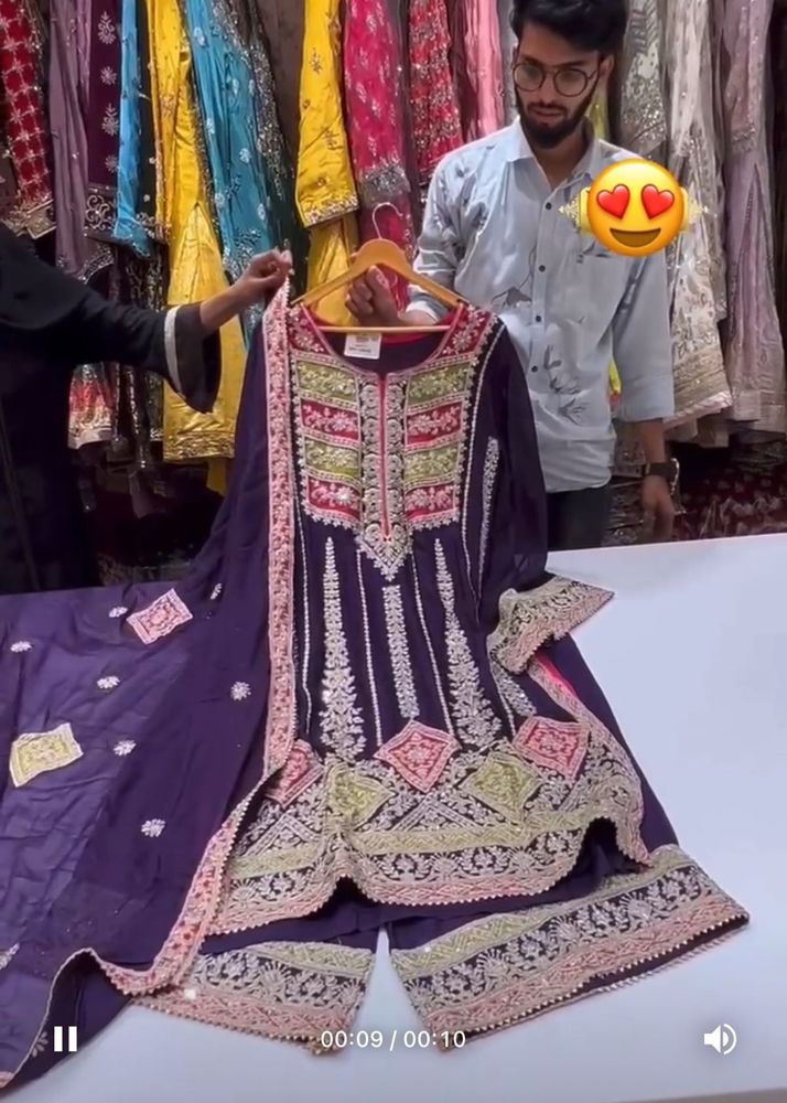 Elegant Purple Kurta Set with dupatta