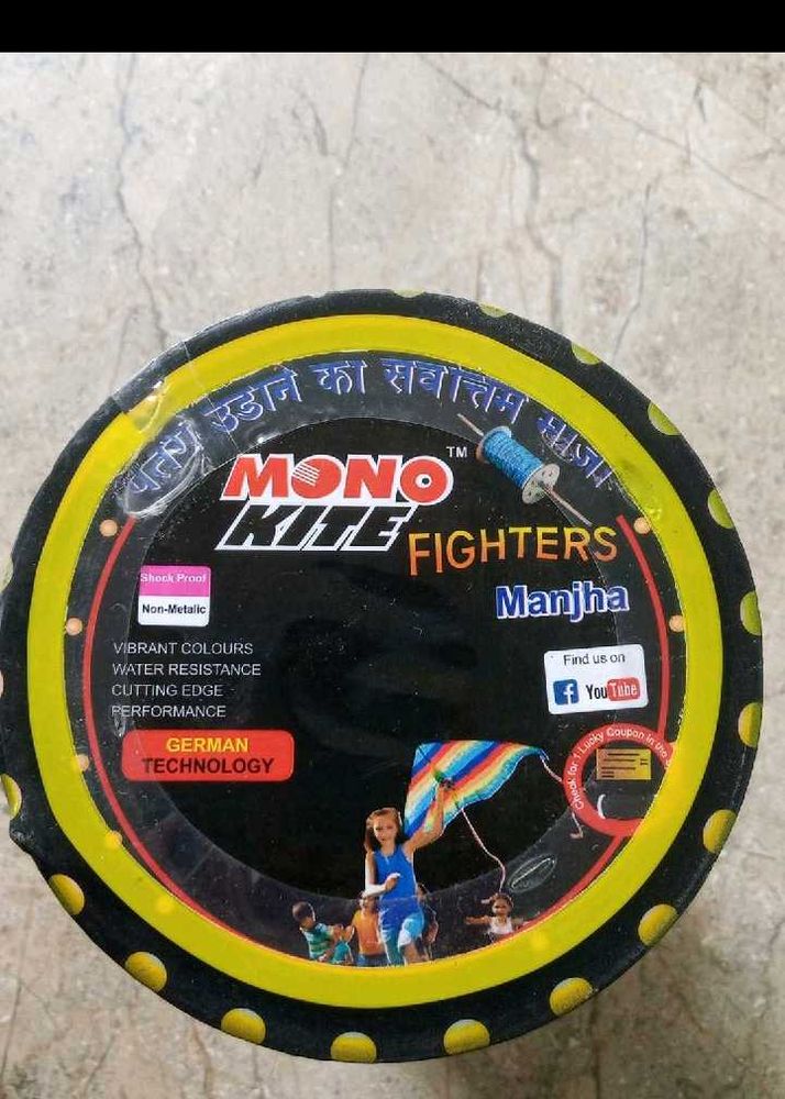 Original Mono Kite Fighter With Golden Chip Manjha