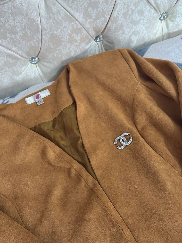 Tan Suede Feel Jacket