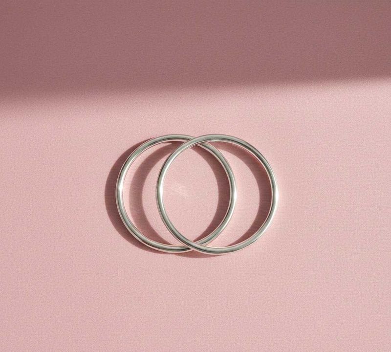 Silver Bangles - Minimalist Style