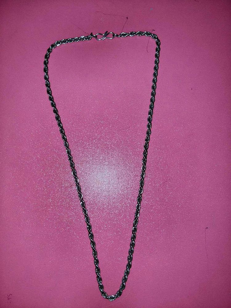 Silver Rope Chain Necklace