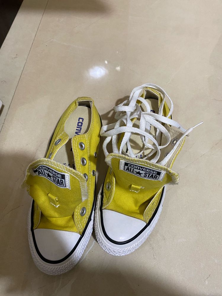 Yellow &amp; Black Converse All-Stars