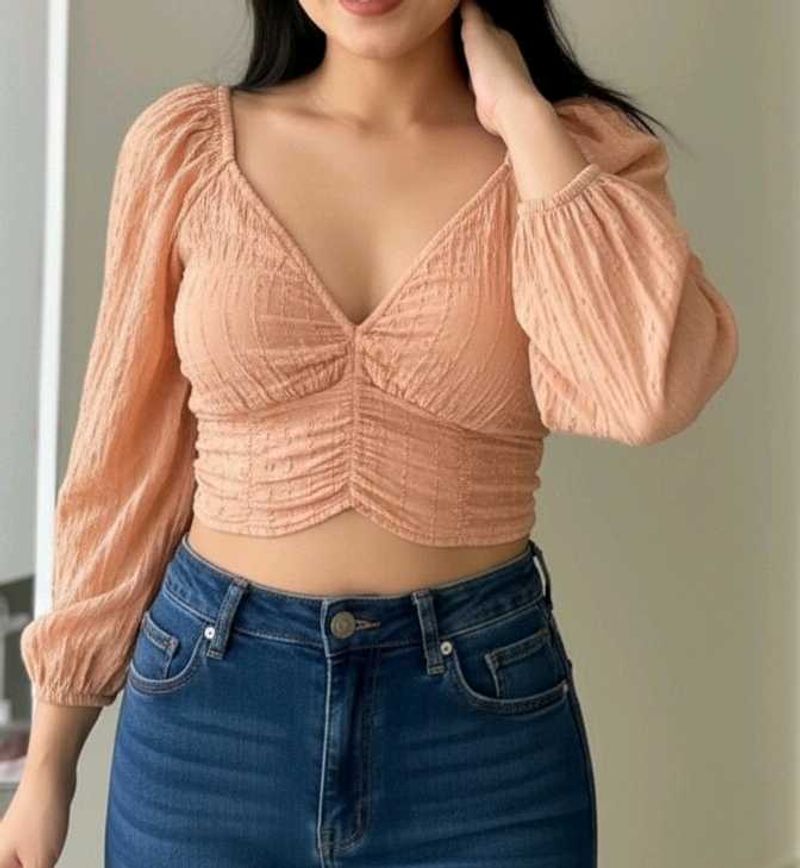 🇪🇸Bershka Spanish Premium V Neck Blouse Top