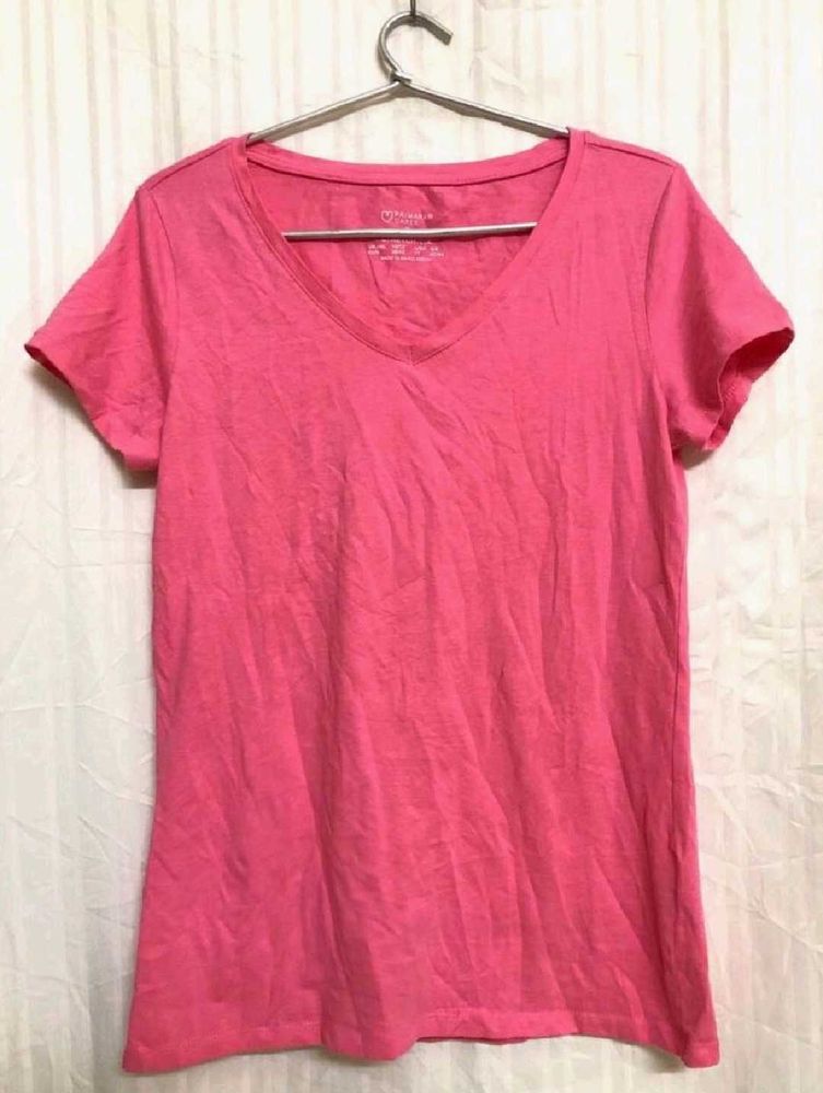 Pink V-Neck Tee