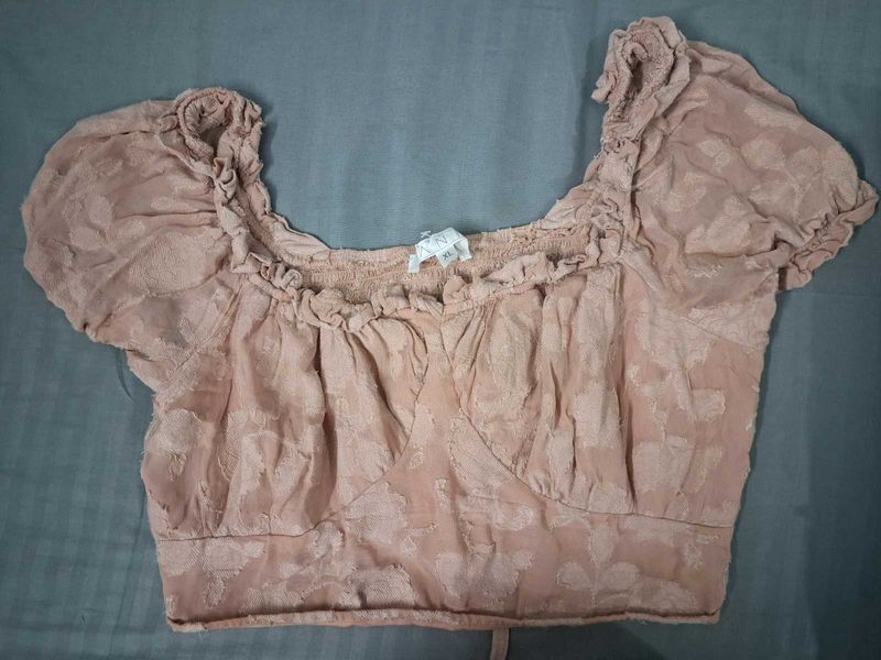 Blush Pink Floral Crop Top