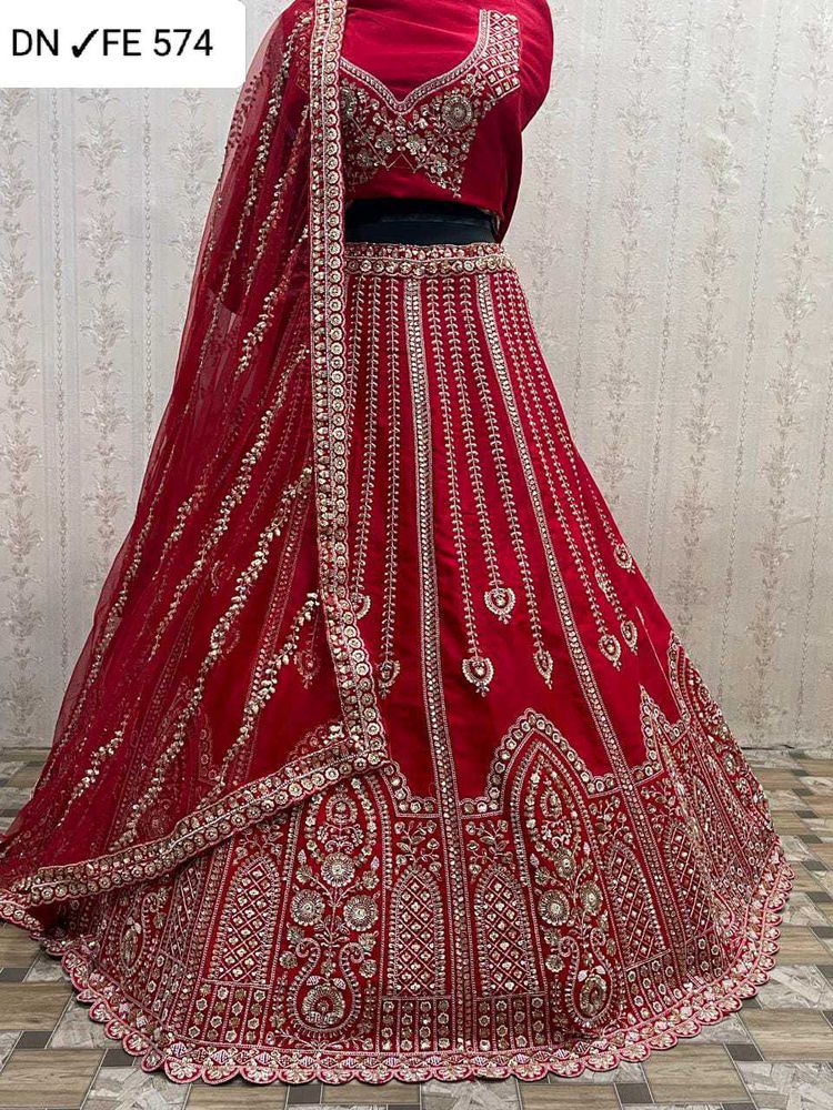 Red Velvet Bridal Lehenga