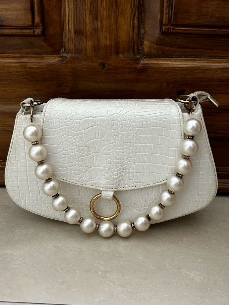 Classy White Handbag