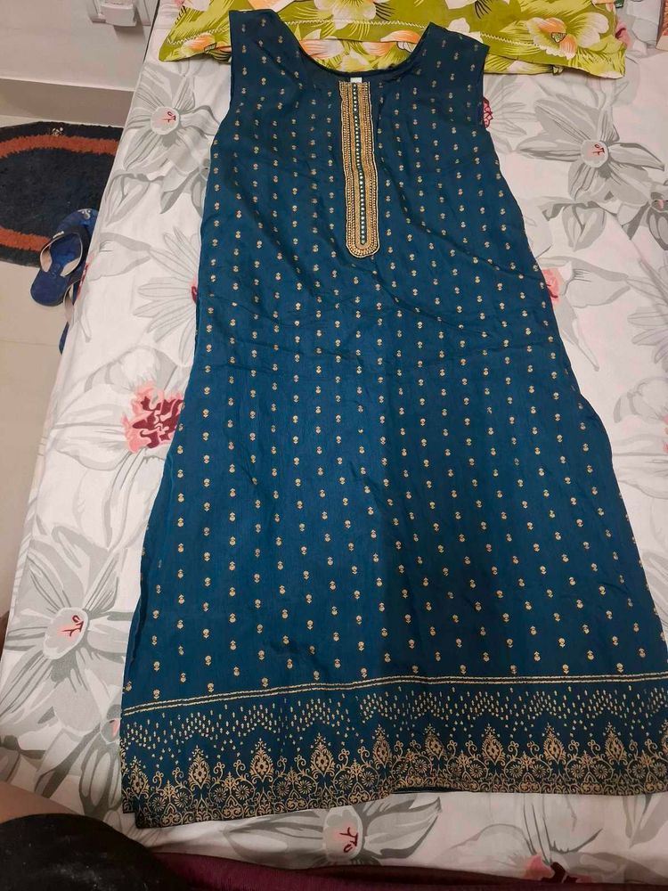Blue Printed Kurta