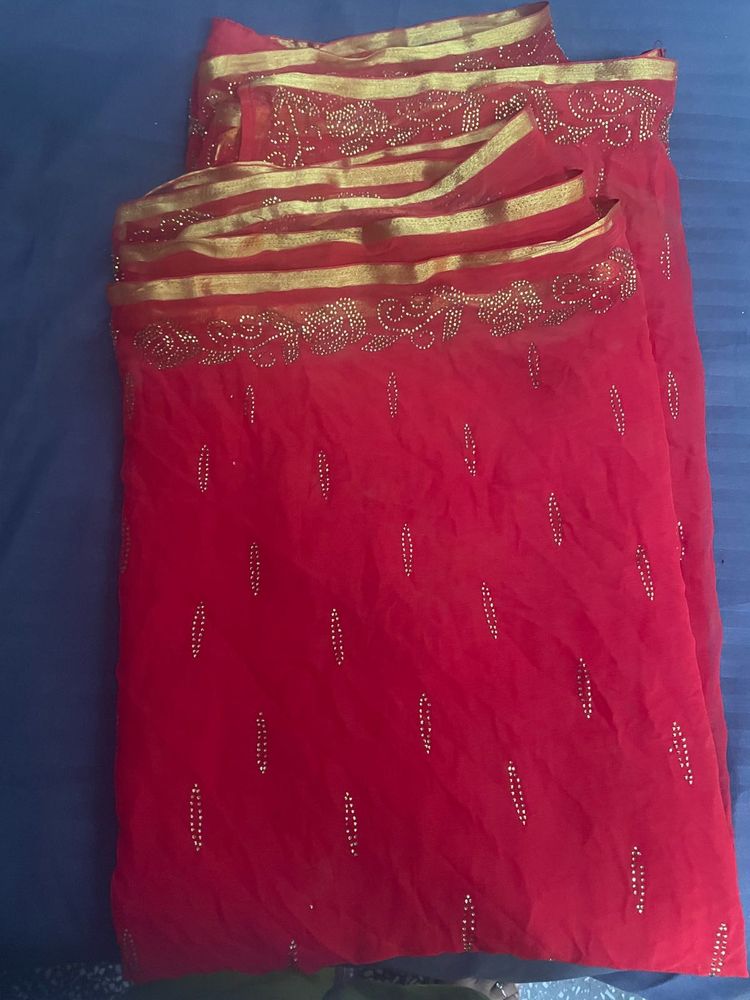 Elegant Red Saree